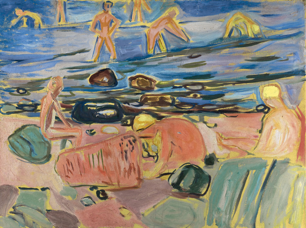 Detail of Boys bathing by Anonymous