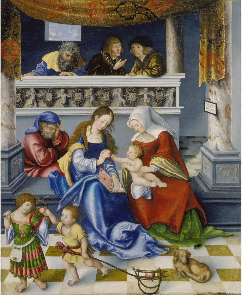 Detail of Altarpiece of the Holy Kinship. Central panel by Anonymous