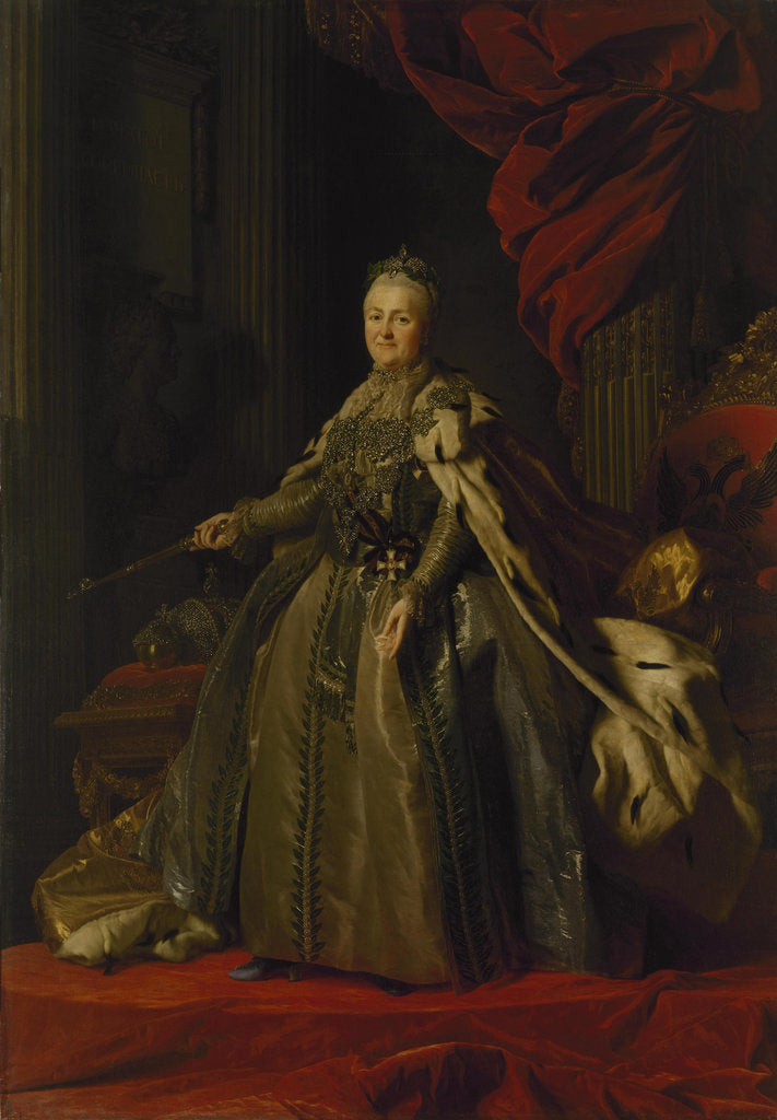 Detail of Portrait of Empress Catherine II by Anonymous