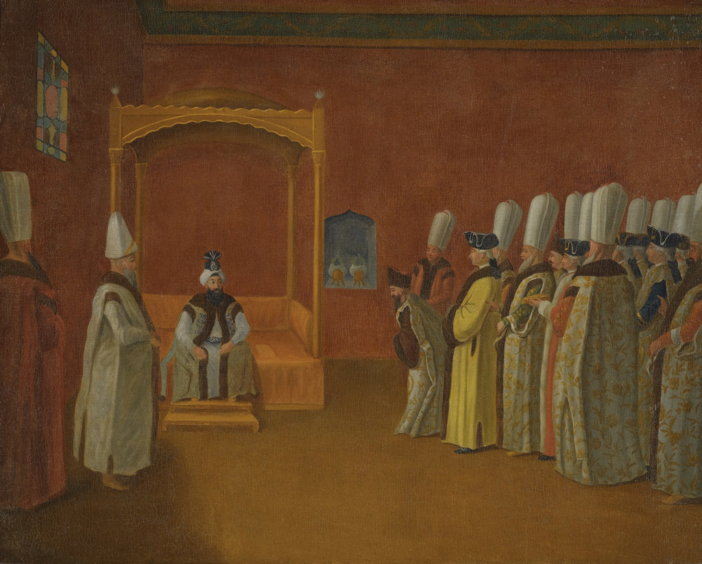 Detail of Sultan Ahmed III Receiving a European Ambassadorial Delegation at the Topkapi Palace by Anonymous