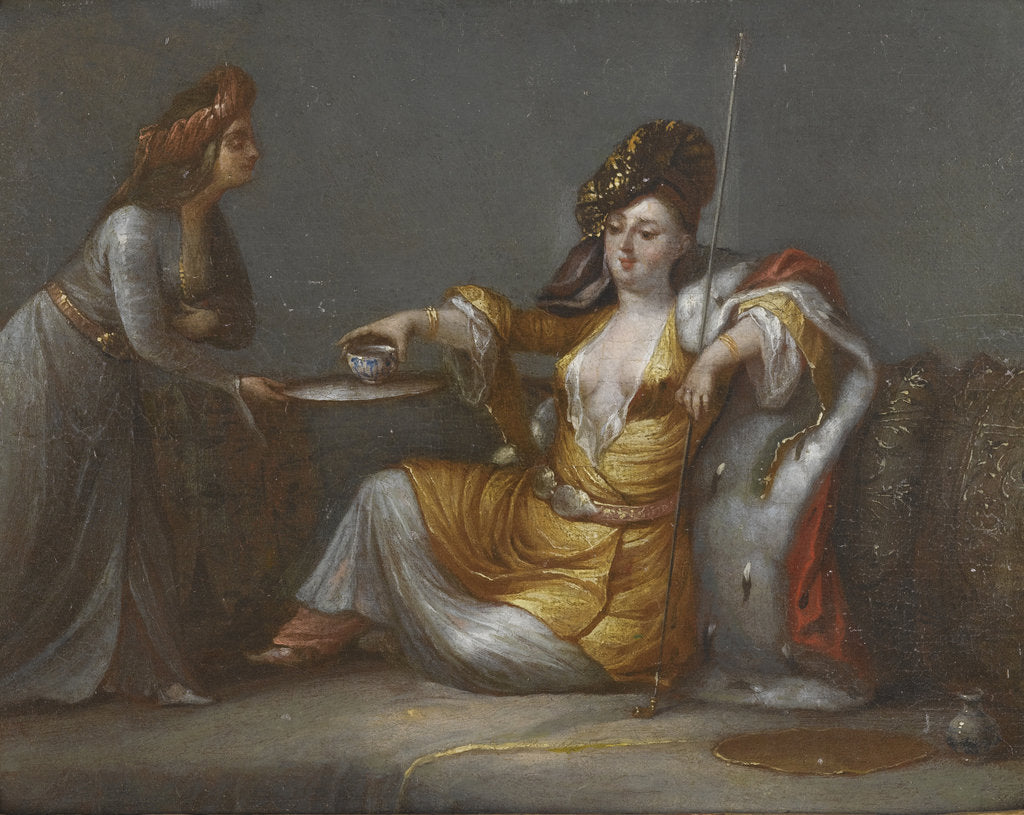 Detail of Sultana Taking Coffee by Anonymous
