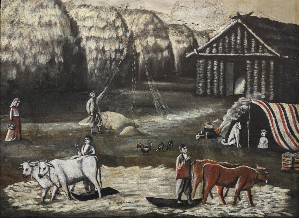 Detail of Threshing Yard. Evening by Anonymous