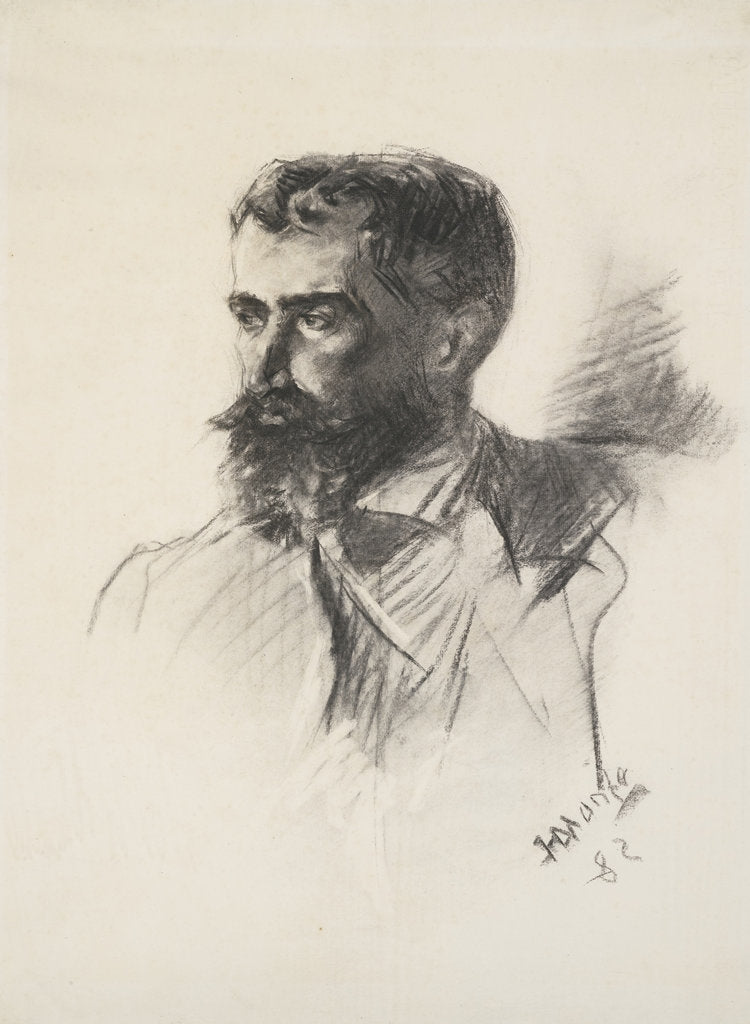 Detail of Portrait of Count Alphonse Charles de Toulouse-Lautrec-Monfa by Anonymous