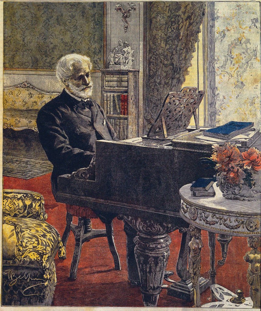 Detail of Portrait of the Composer Giuseppe Verdi by Anonymous