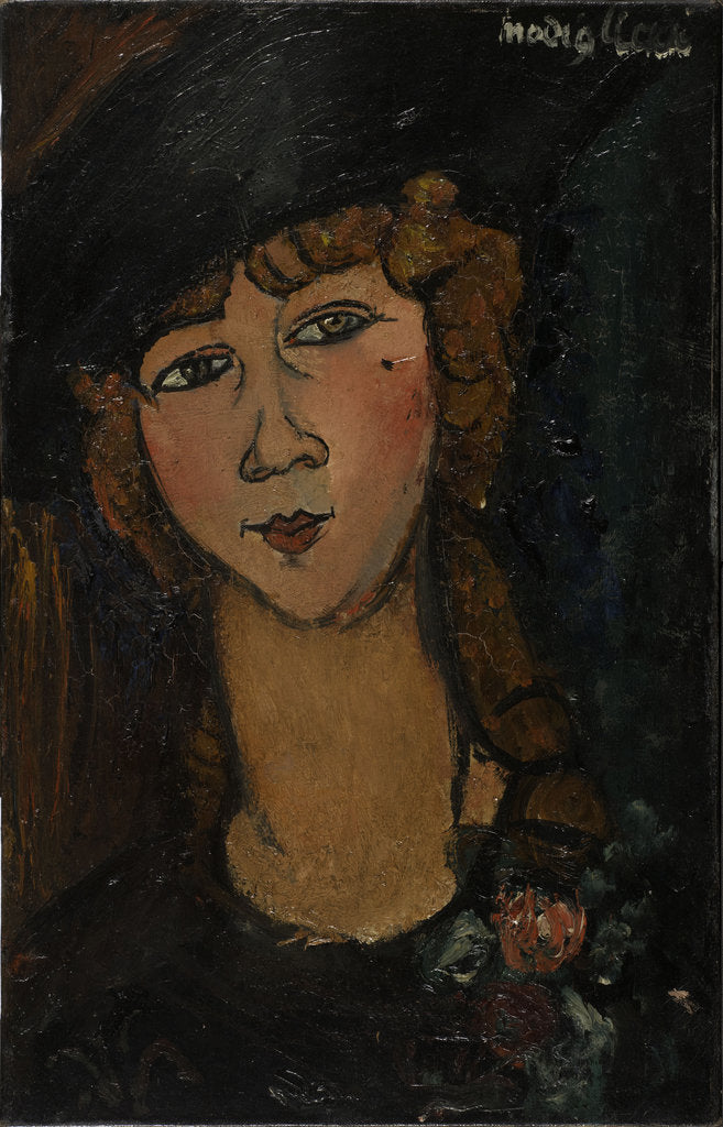 Detail of Head of a woman with hat. (Lolotte) by Anonymous