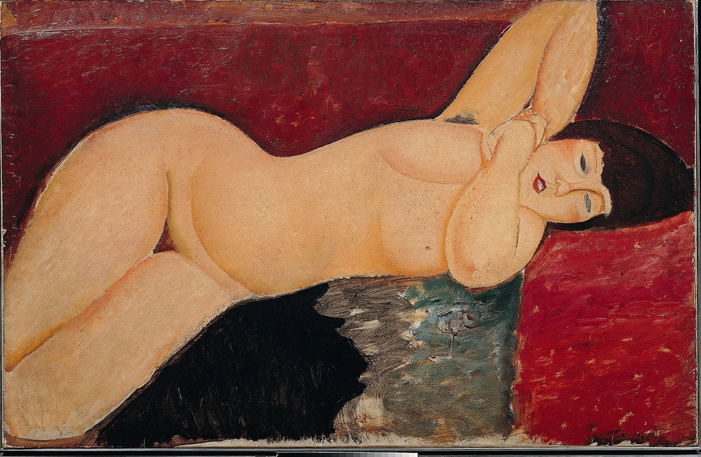 Detail of Nude lying by Anonymous
