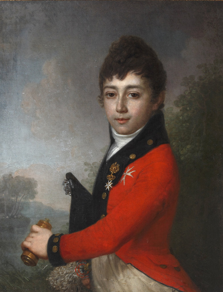 Detail of Portrait of Baron Alexey Nikolaevich Serdobin as Child by Anonymous