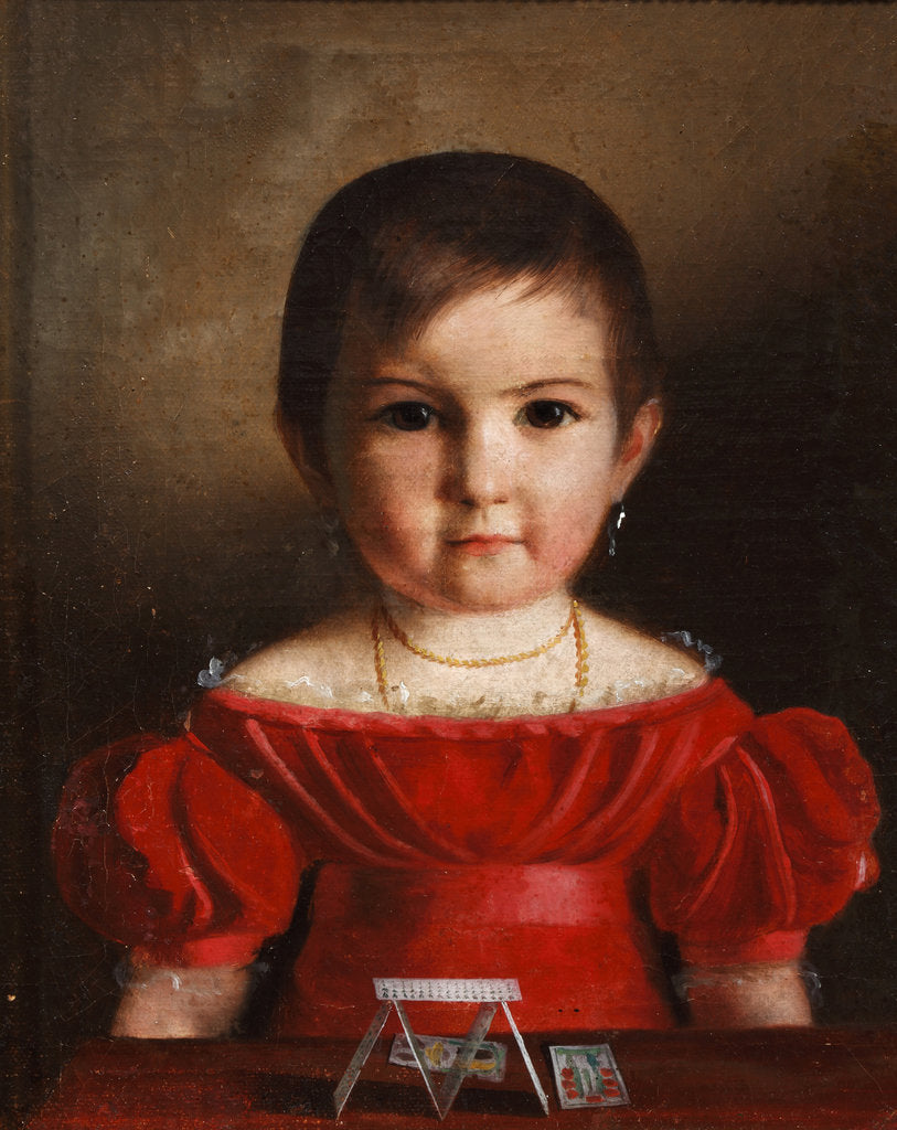 Detail of Portrait of Maria Kozhina with a house of cards by Anonymous