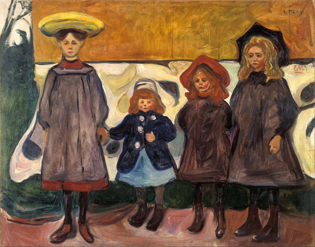Detail of Four Girls in Åsgårdstrand by Anonymous