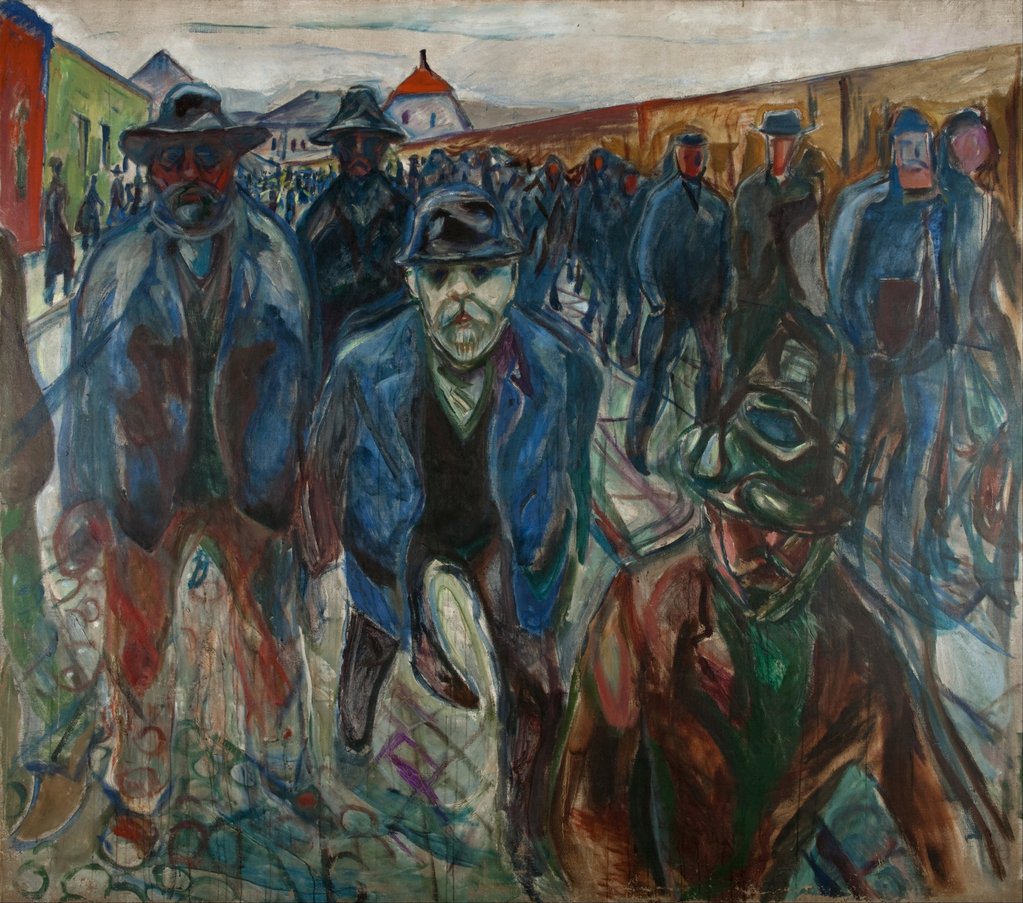 Detail of Workers on their Way Home by Anonymous
