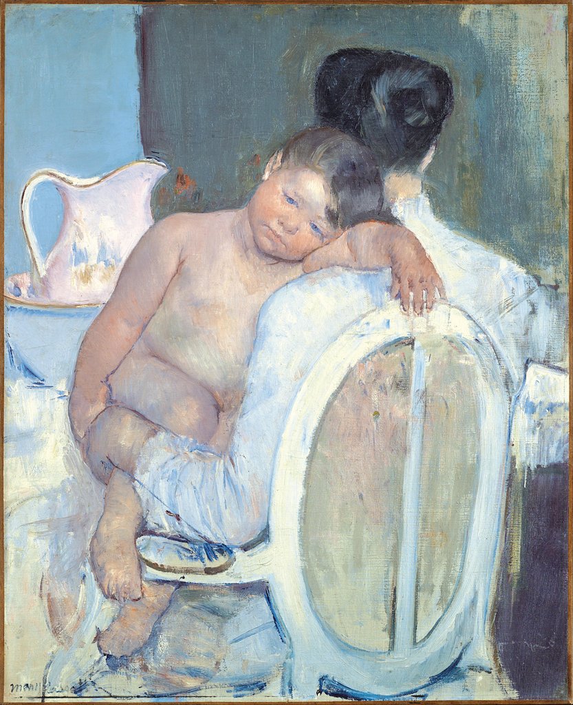 Detail of Woman Sitting with a Child in Her Arms by Anonymous