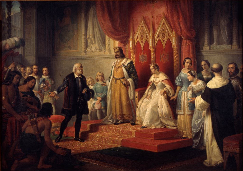 Detail of Christopher Columbus at the Court of the Catholic Monarchs by Anonymous