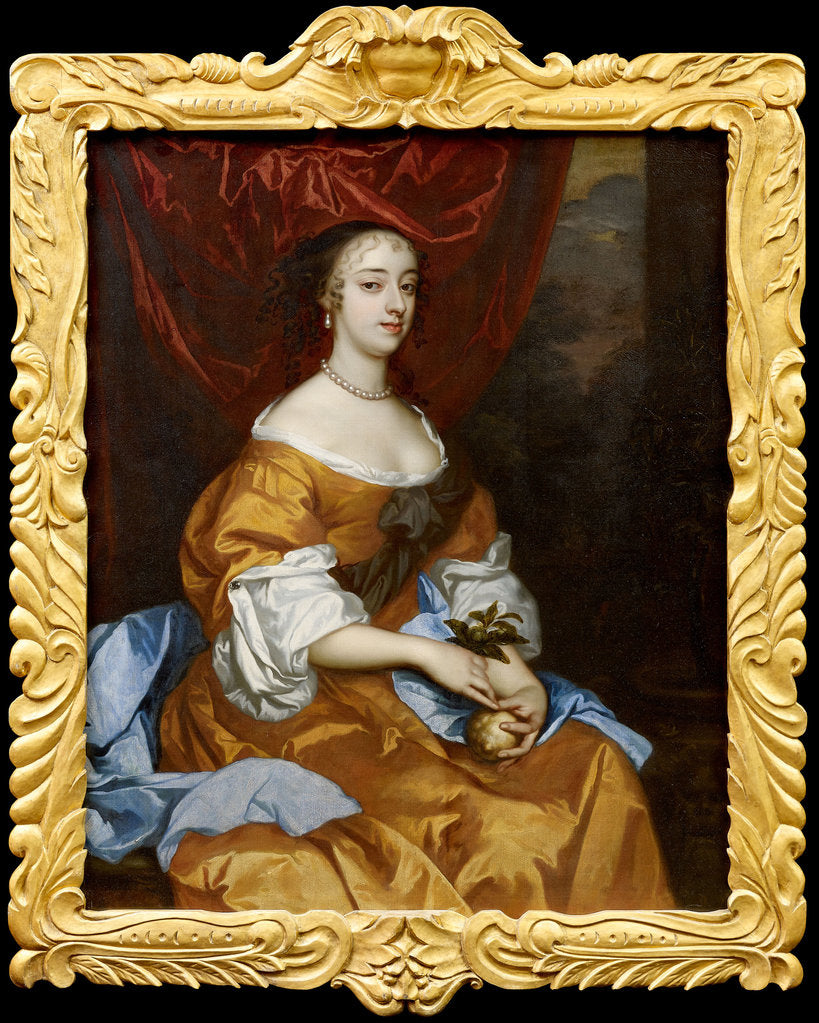 Detail of Portrait of Margaret Hughes (c. 1630-1719) by Anonymous