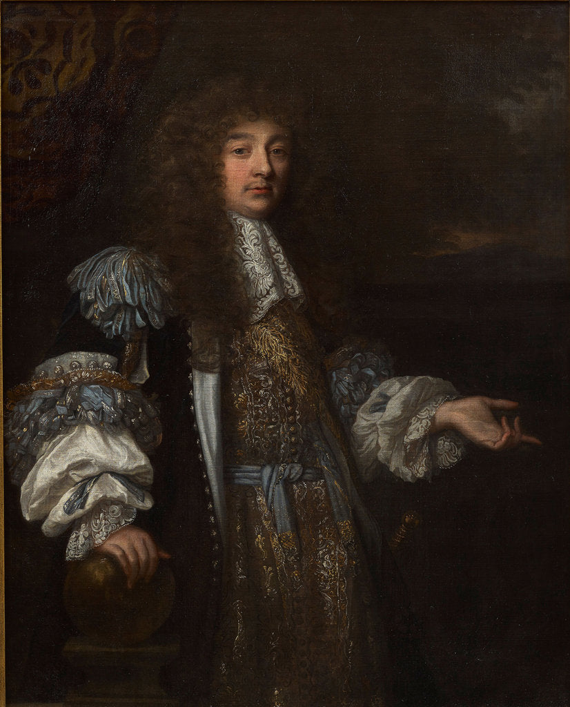 Detail of Portrait of Wentworth Dillon, 4th Earl of Roscommon by Anonymous
