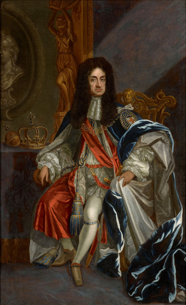 Detail of Portrait of Charles II of England, in the robes of the Order of the Garter by Anonymous