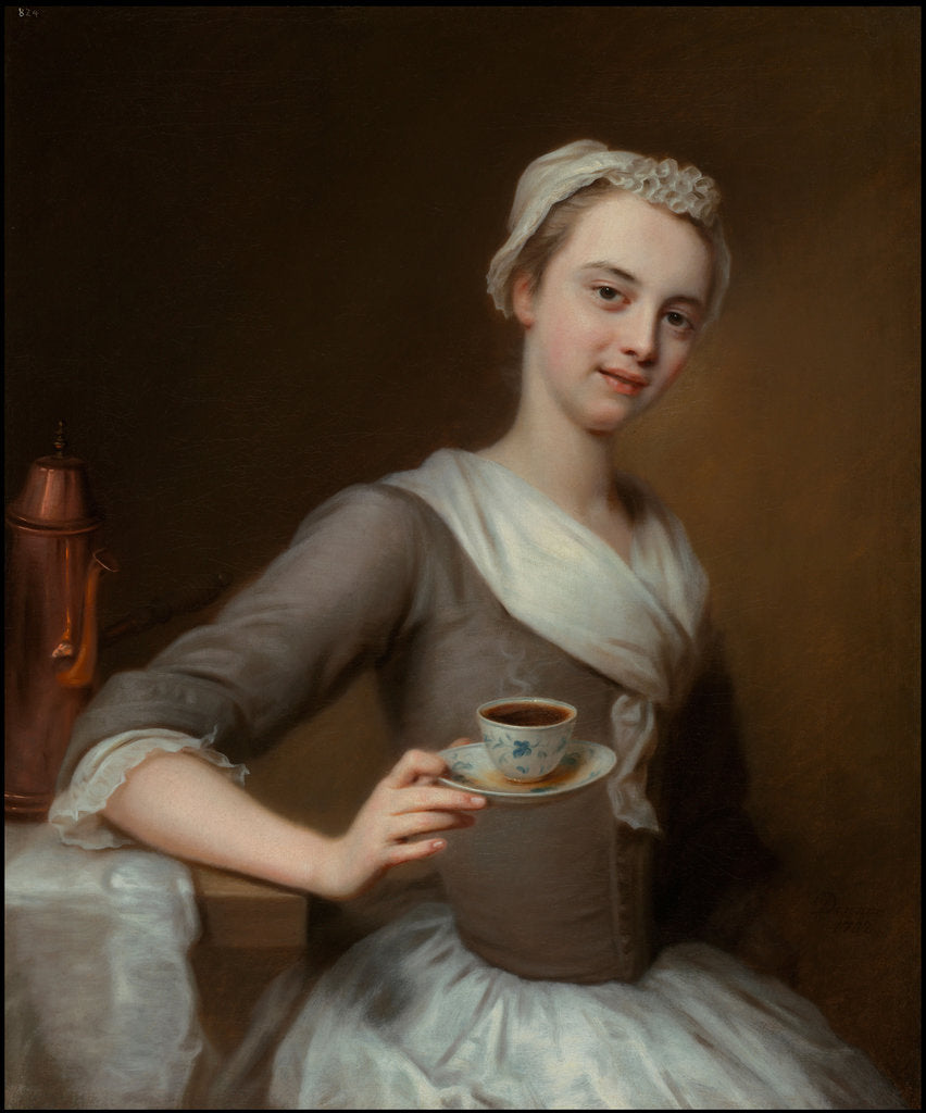 Detail of Offering a Cup of Coffee by Anonymous
