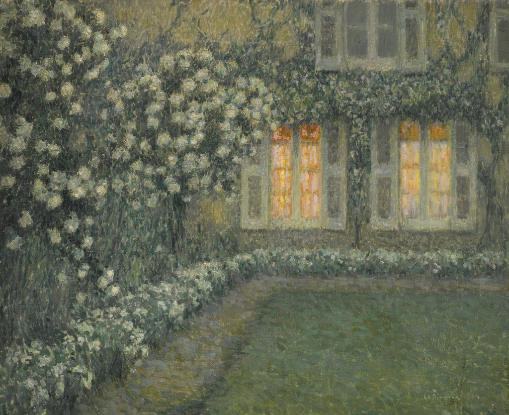Detail of Le jardin blanc au crépuscule ( The white garden at dusk) by Anonymous