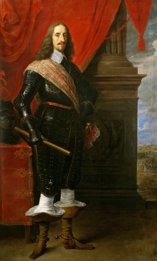 Archduke Leopold Wilhelm of Austria, with the Siege of Gravelingen in background by Anonymous