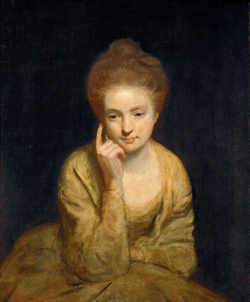 Detail of Portrait Study of a Young Lady by Anonymous