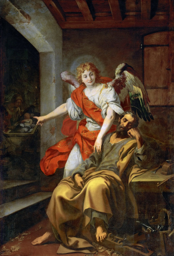 Detail of The Dream of St. Joseph by Anonymous