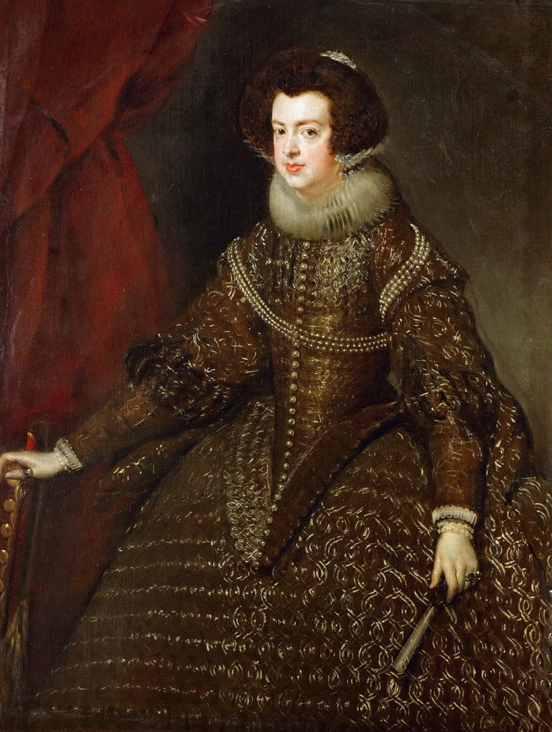 Detail of Portrait of Elisabeth of France, Queen consort of Spain by Anonymous