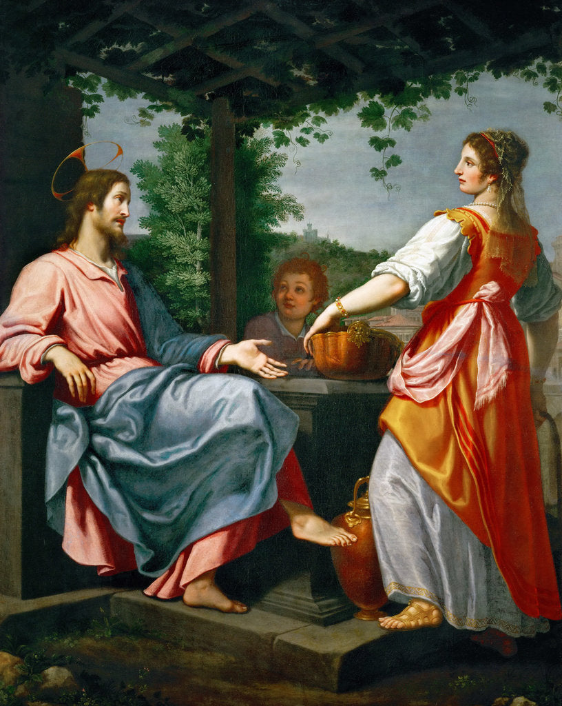 Detail of Christ and the Samaritan Woman by Anonymous