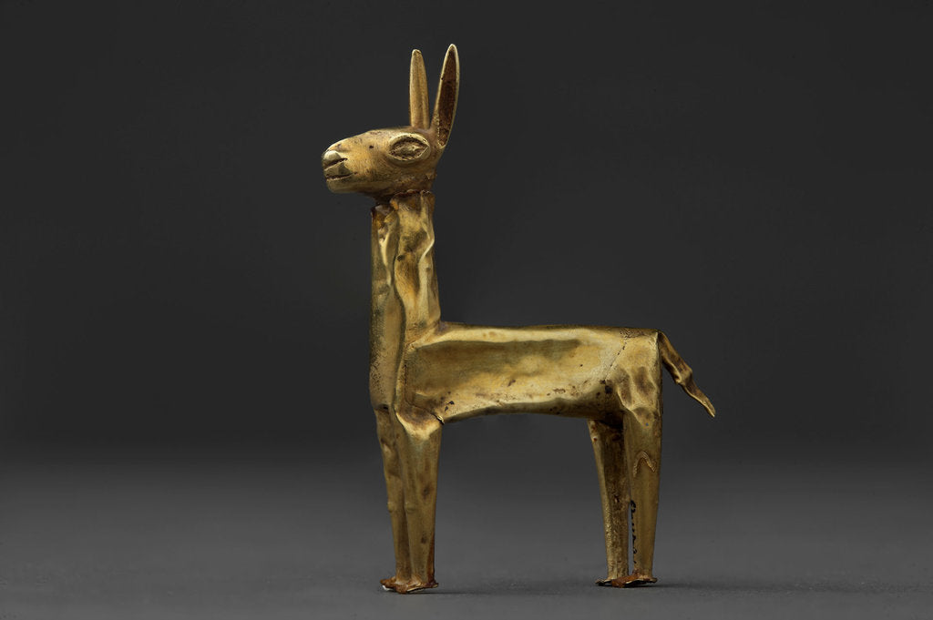 Detail of Gold Llama by Anonymous