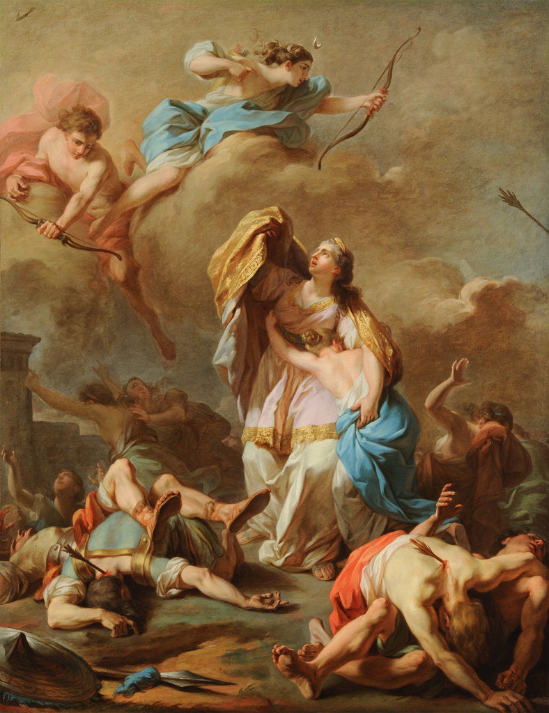 Detail of Apollo and Diana Punishing Niobe by Killing her Children by Anonymous