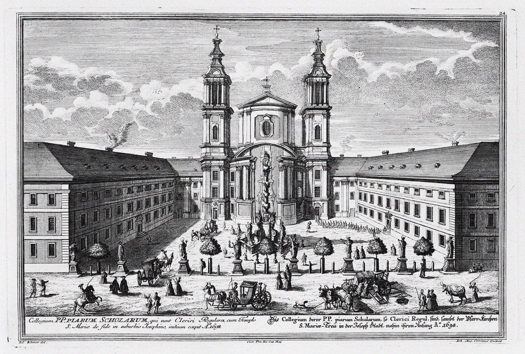 Detail of The Piarist Church of Maria Treu in Vienna by Anonymous