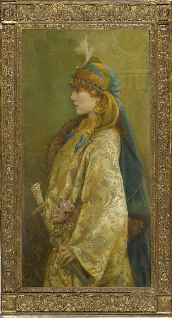 Detail of Portrait of Sarah Bernhardt as Roxanna in Adrienne Lecouvreur by Anonymous