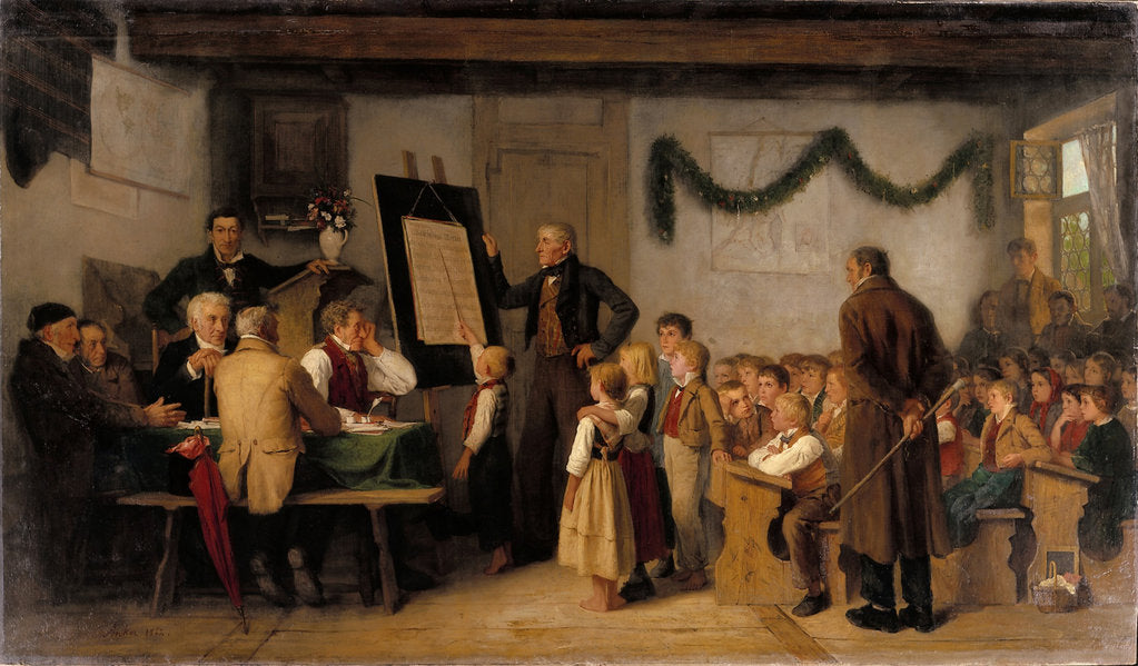 Detail of The school exam by Anonymous