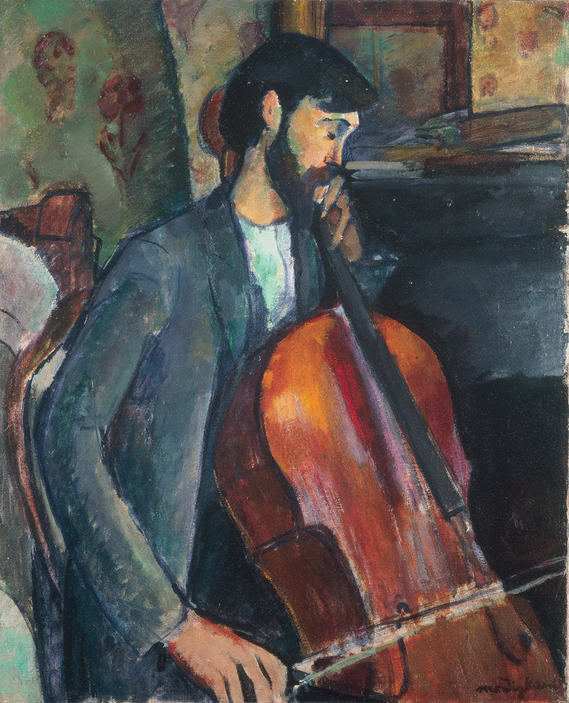 Detail of The Violoncello Player by Anonymous