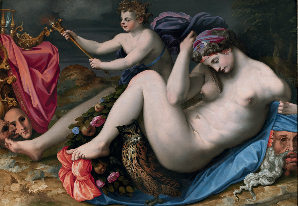 Detail of Allegory of the Night by Anonymous
