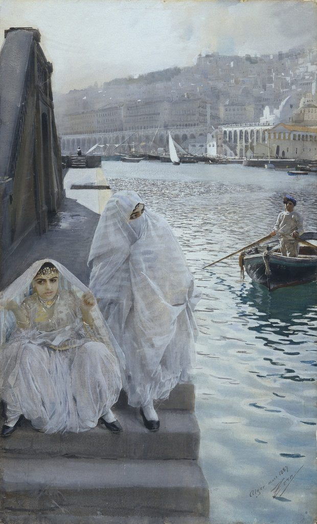 Detail of From Algiers Harbor by Anonymous