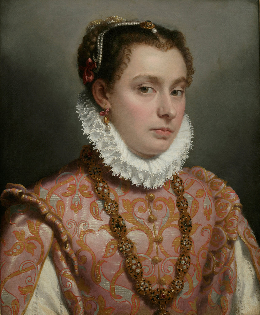 Detail of Portrait of a Young Lady by Anonymous