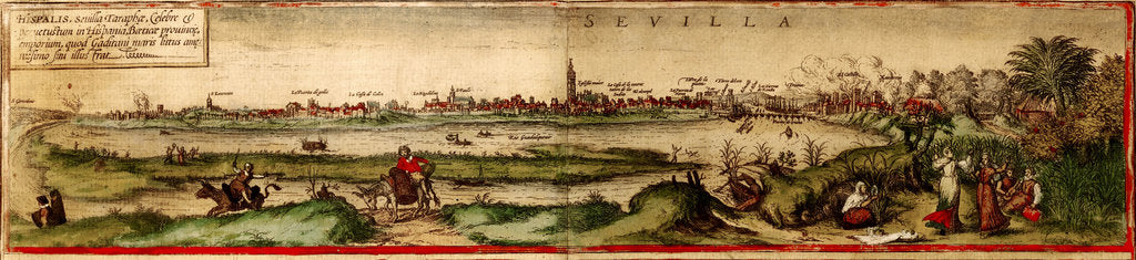 Detail of Hispalis (Seville) From Civitates Orbis Terrarum by Anonymous