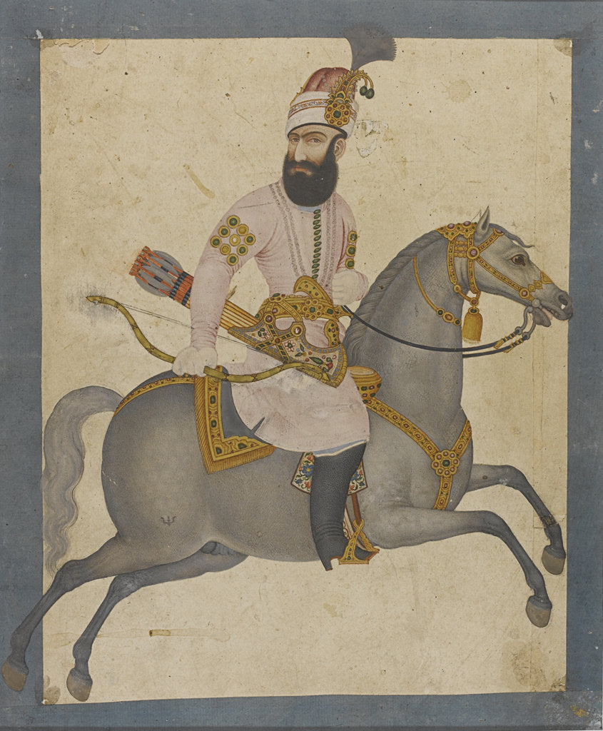 Detail of Portrait of Karim Khan Zand on horseback by Anonymous