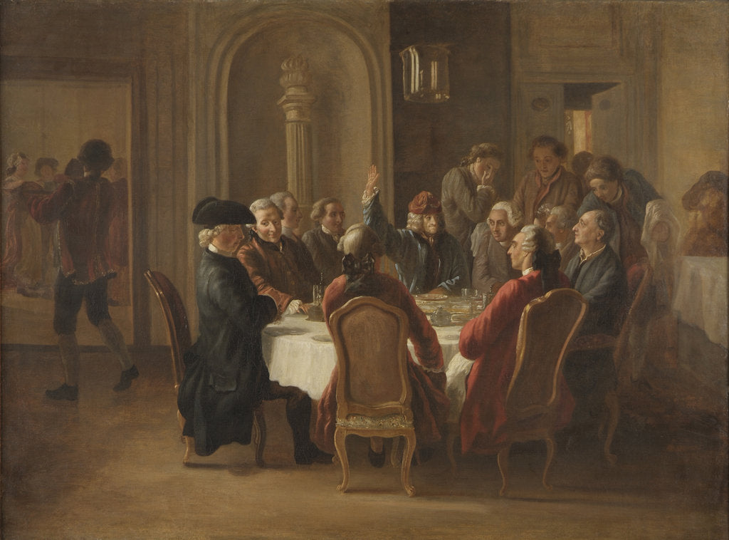 Detail of Souper des philosophes (La sainte cène du patriarche) by Anonymous