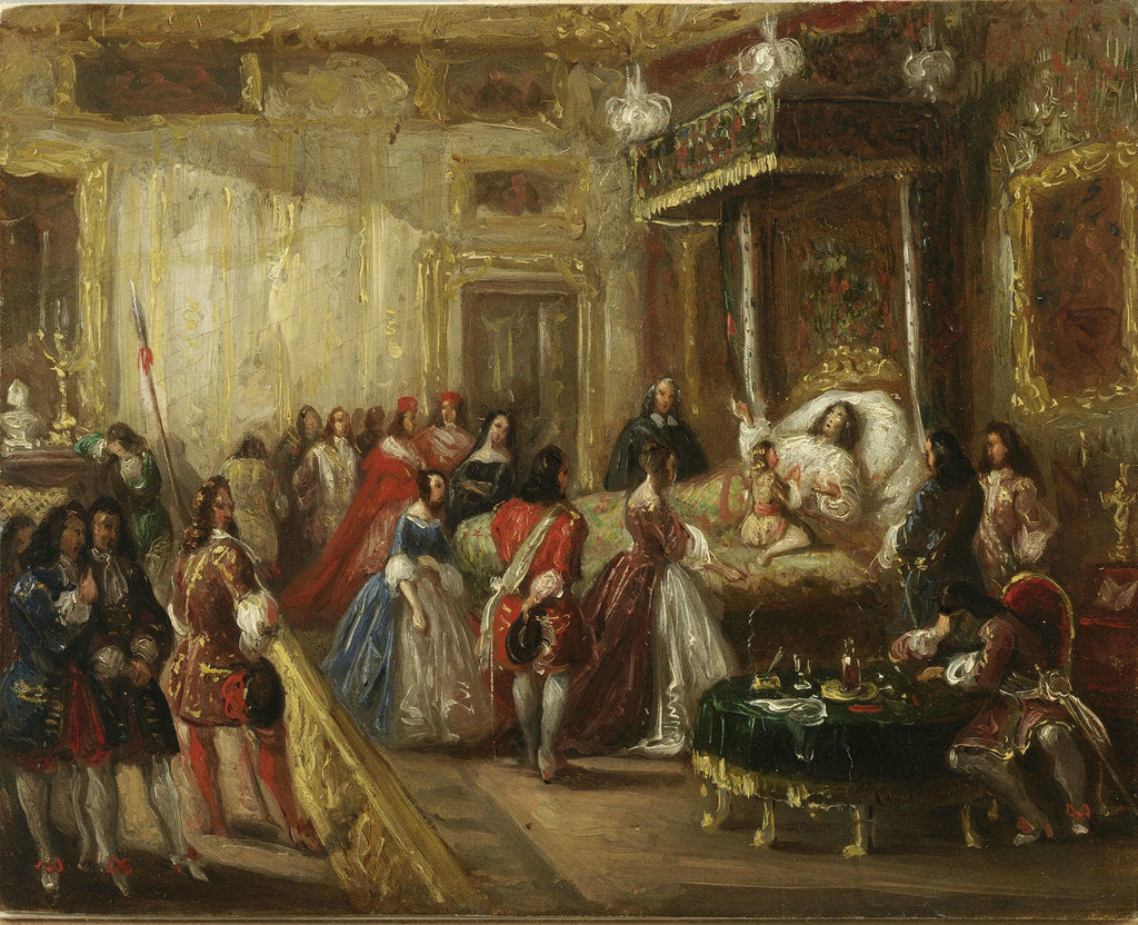 Detail of The death of Louis XIV in Versailles by Anonymous
