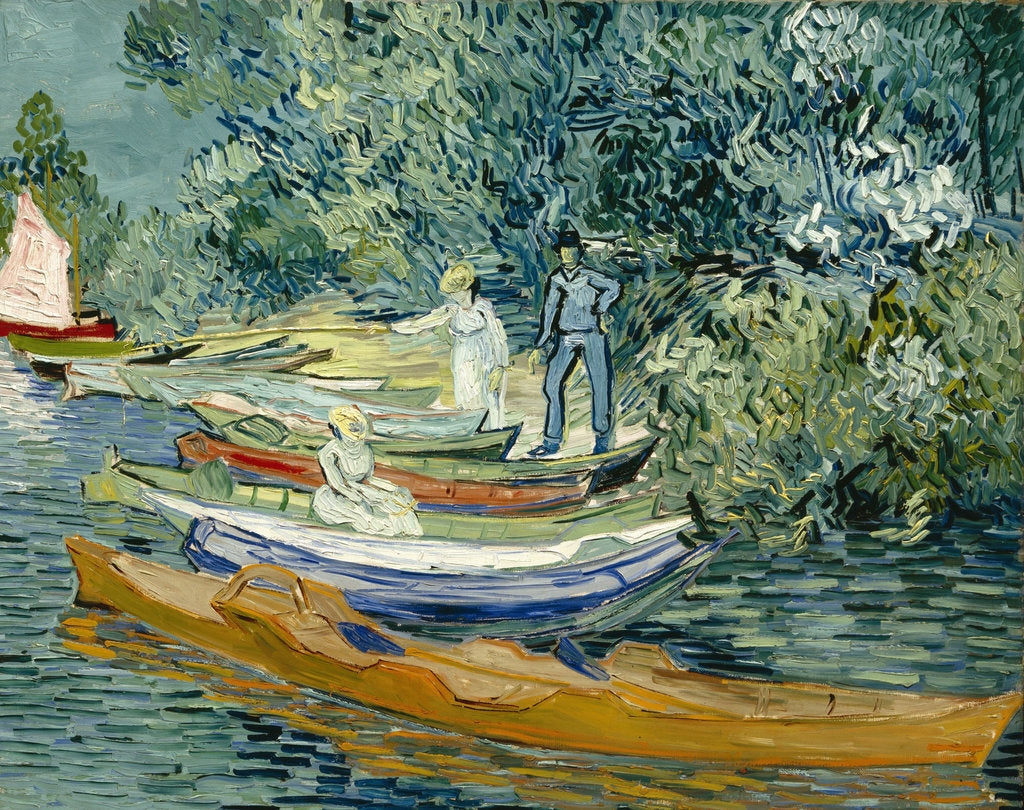 Detail of Bank of the Oise at Auvers by Anonymous