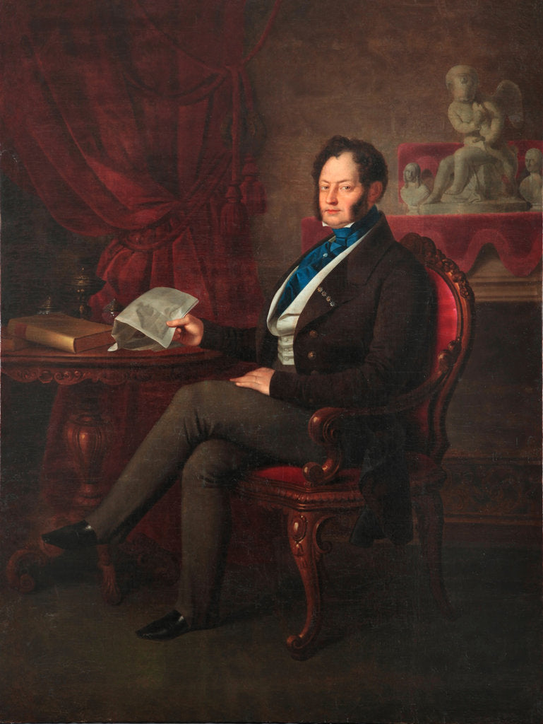 Detail of Portrait of the composer Michael Kleophas Oginski by Anonymous