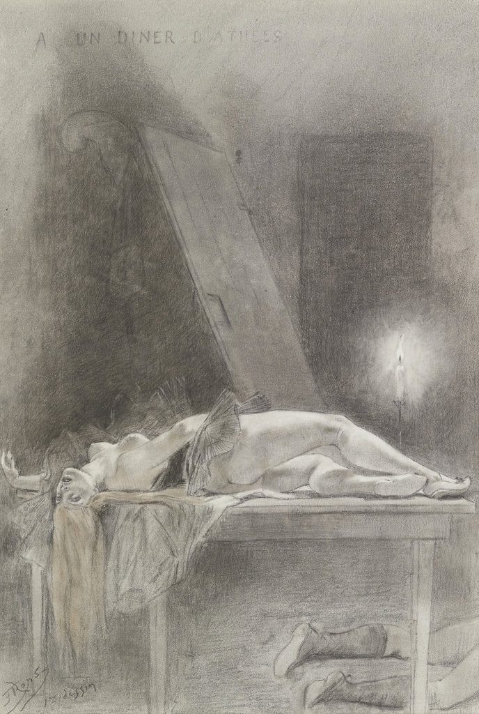 Detail of At a Dinner of Atheists (from Les Diaboliques) by Anonymous