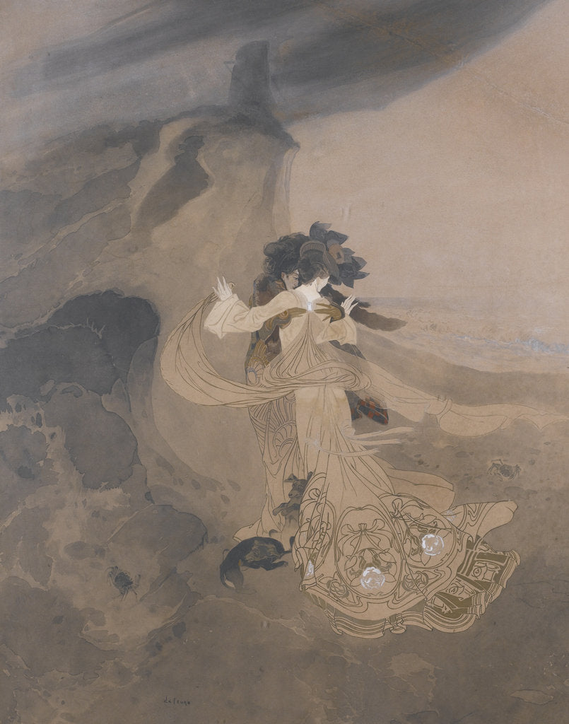 Detail of Elegant Ladies on the Beach (Élégantes sur la plage) by Anonymous