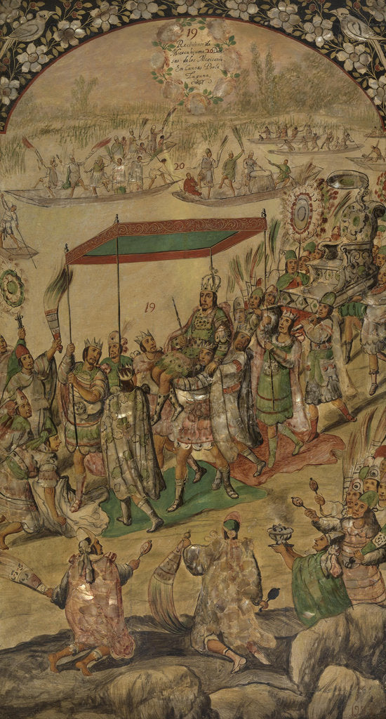 Detail of The Conquest of Mexico by Hernan Cortés by Anonymous