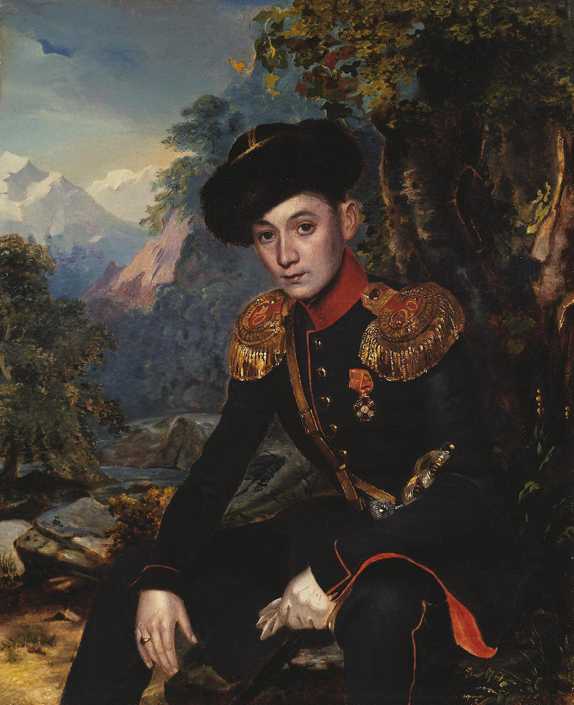 Detail of Portrait of Mikhail Leontievich Dubelt by Anonymous