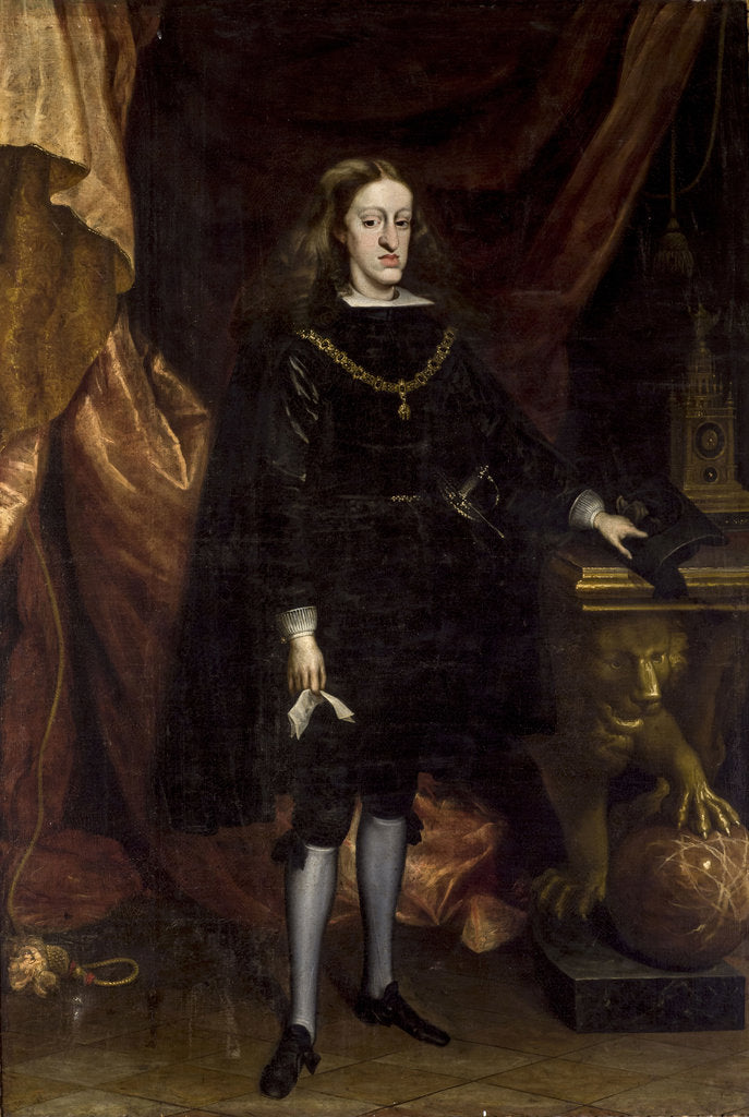 Detail of Portrait of Charles II of Spain by Anonymous
