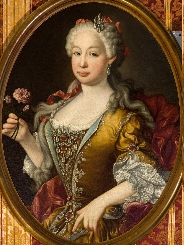 Detail of Portrait of Infanta Barbara of Portugal by Anonymous