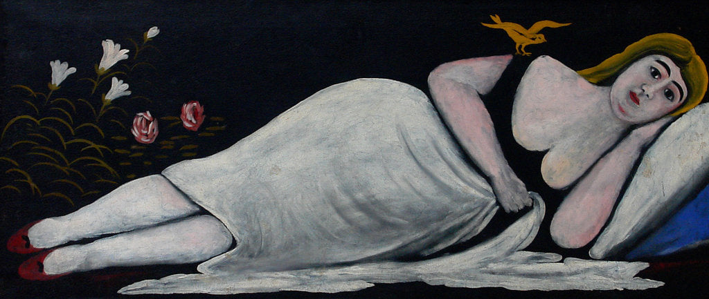 Detail of A Beauty from Ortachala (Diptych) by Anonymous