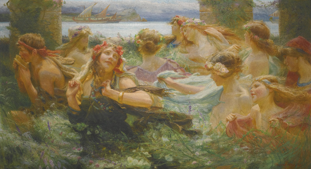 Detail of On the way to the festival by Anonymous
