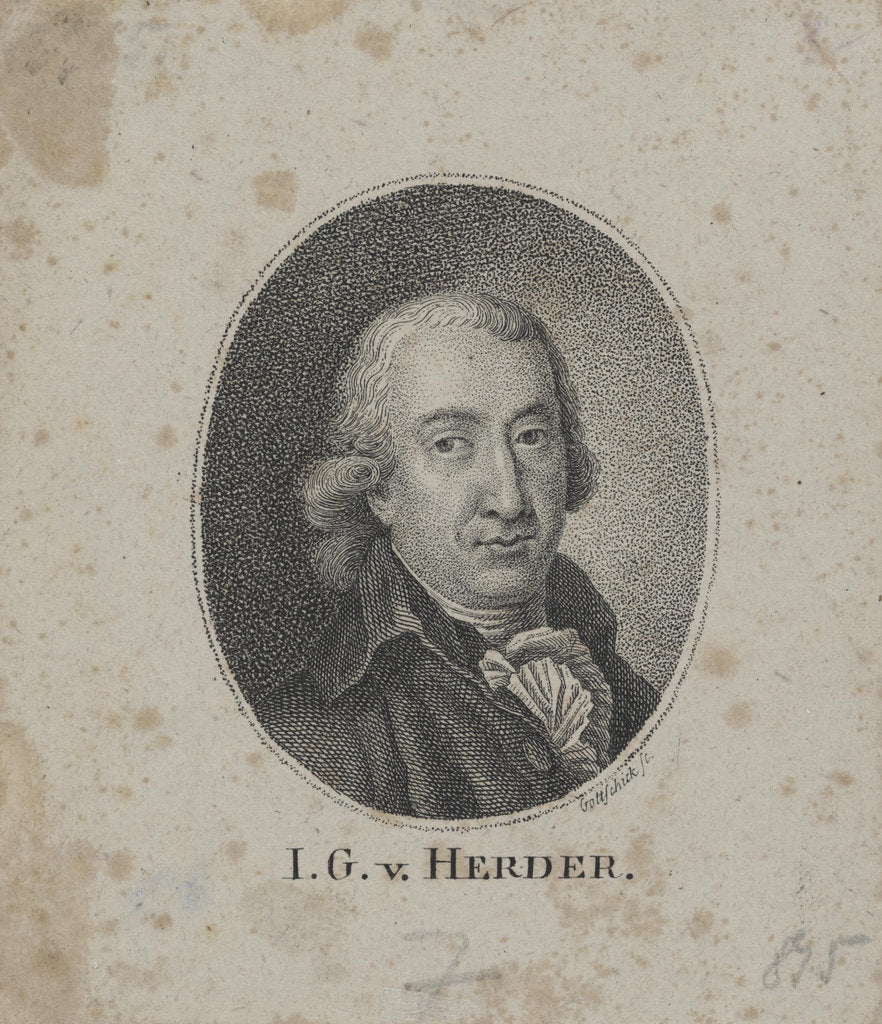 Detail of Portrait of Johann Gottfried von Herder by Anonymous